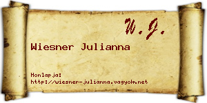 Wiesner Julianna névjegykártya